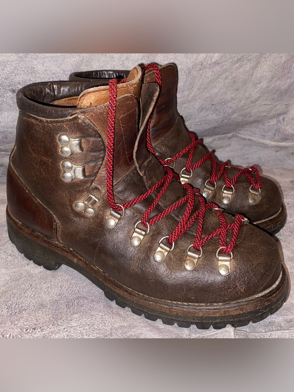 Vintage Dexter 70s 80s Mountaineering Alpine Leather Boots Hiking Trail 8.5 USA